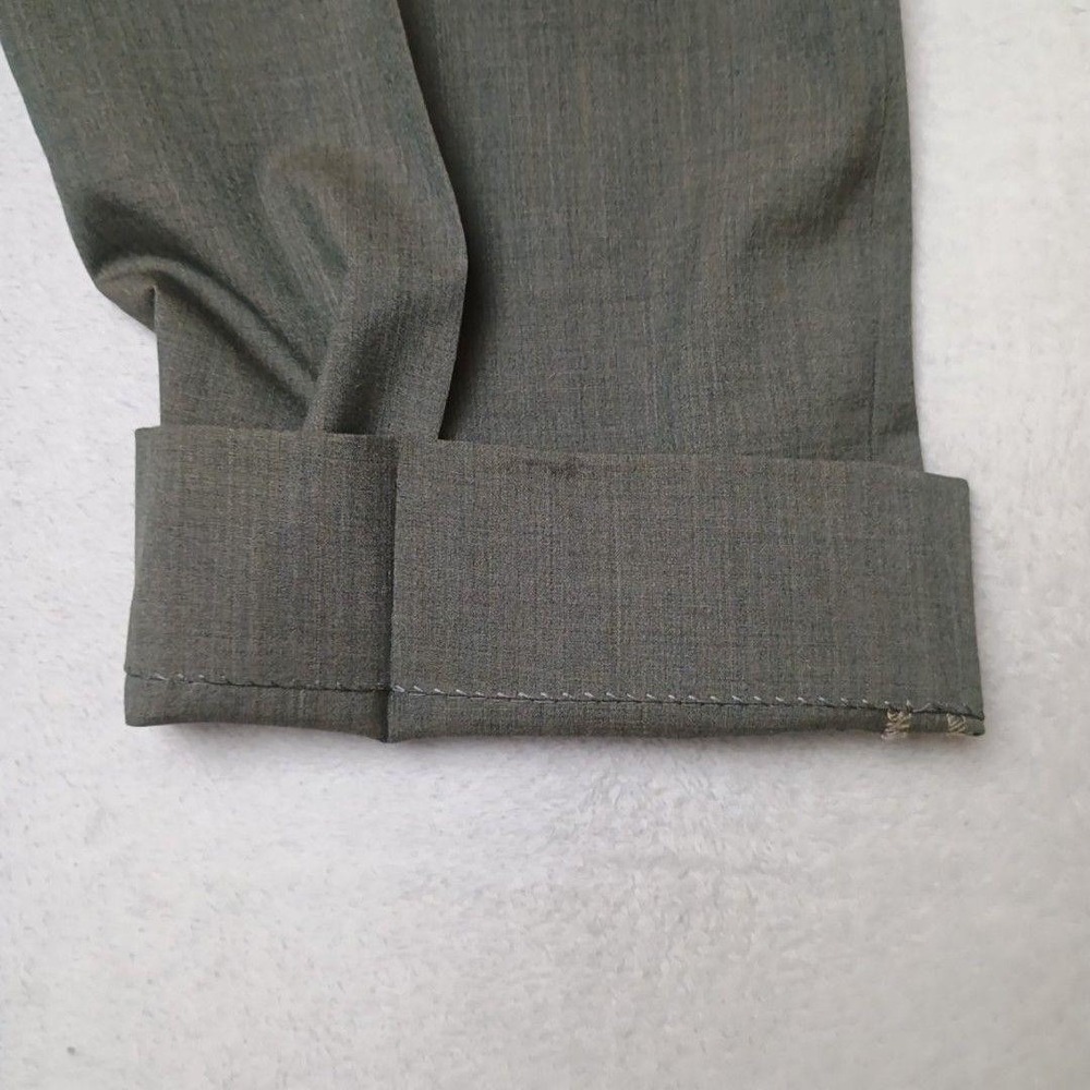 Brooks Brothers Pants Men 33x30 Gray Pleated Wool Straight Dress Suit Slacks USA - Picture 7 of 14